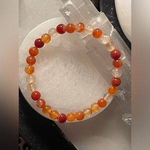 Carnelian 6mm Crystal Stone Bracelet 7” Handmade by Annabellesgemz